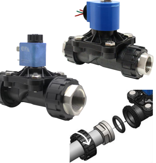 True Union NSF Food-Safe Solenoid Valves – 110V, Normally Closed (½" & ¾")